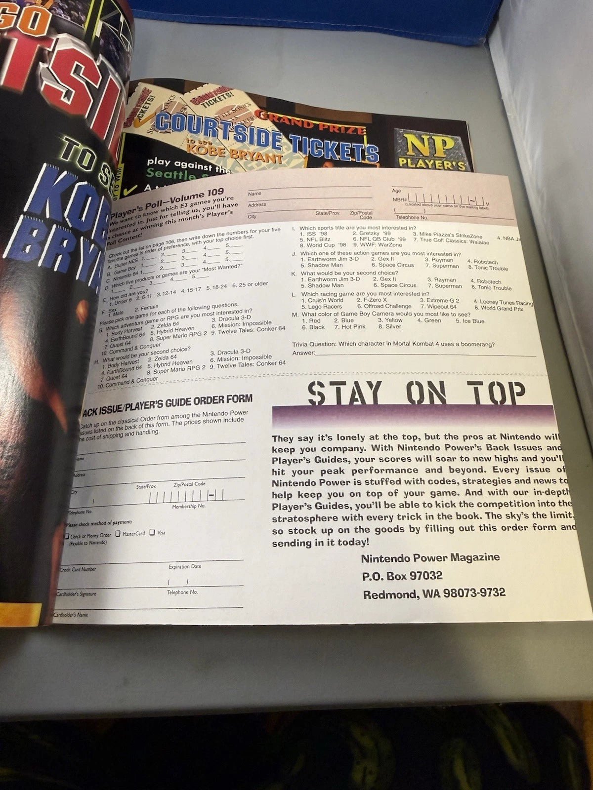 Nintendo Power Magazine #109 W/ Poster