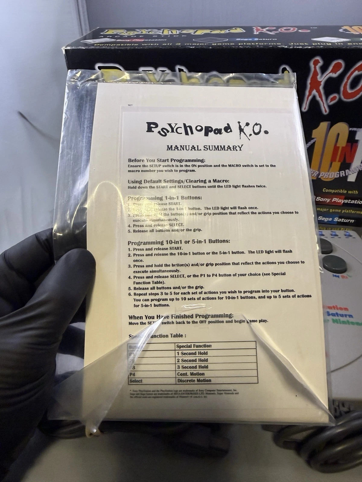 PsychoPad K.O. Joystick Controller W/Manual