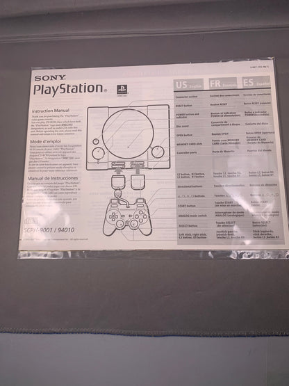 Complete Playstation One Instruction Manual And Insert Packet SCPH-9001/94010