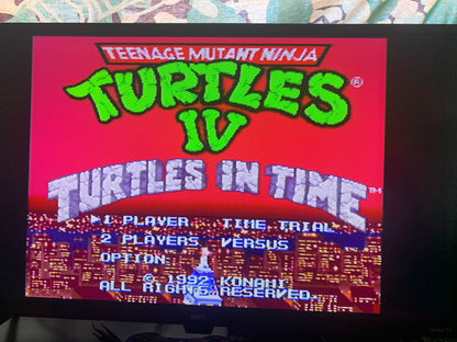 (CIB) Teenage Mutant Ninja Turtles IV Turtles In Time W/ Poster