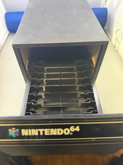 Nintendo 64 Storage Case Box 12 Game Cartridge Holder Drawer