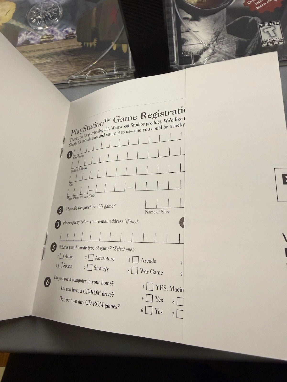 Command & Conquer Red Alert Case And Manual Only W/ Reg Card