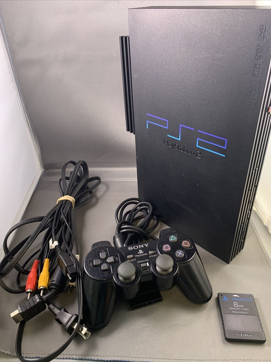 Sony PlayStation 2 PS2 Fat Console System w/ Cords & Controller & Ethernet Port