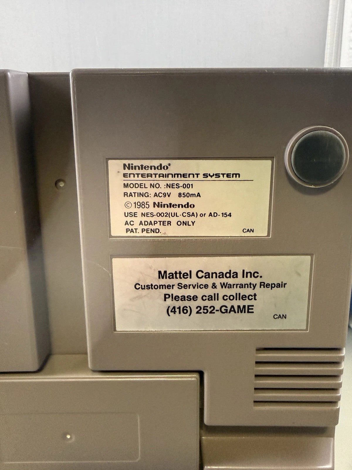 Nintendo NES console + New 72 Pin Connector