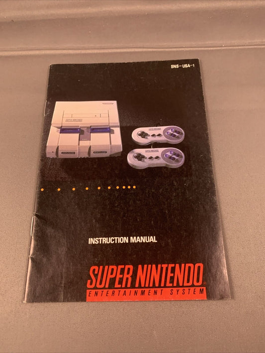 Super Nintendo SNES Console Manual - SNS-USA-1