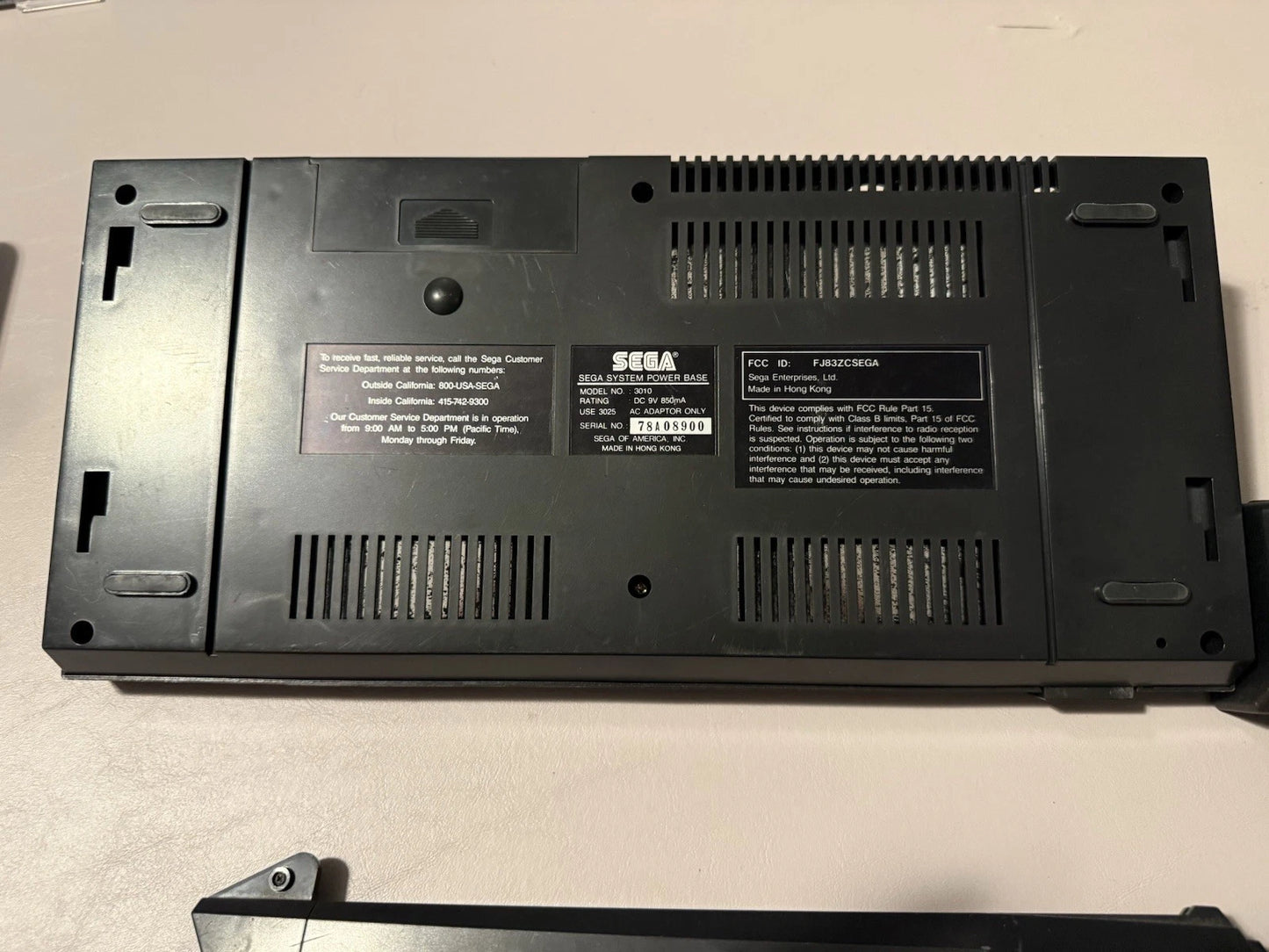 Sega Master System Power Base w/ Light Phaser and Control Pad