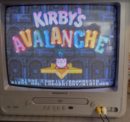 Kirby's Avalanche Box Authentic Complete CIB Manual