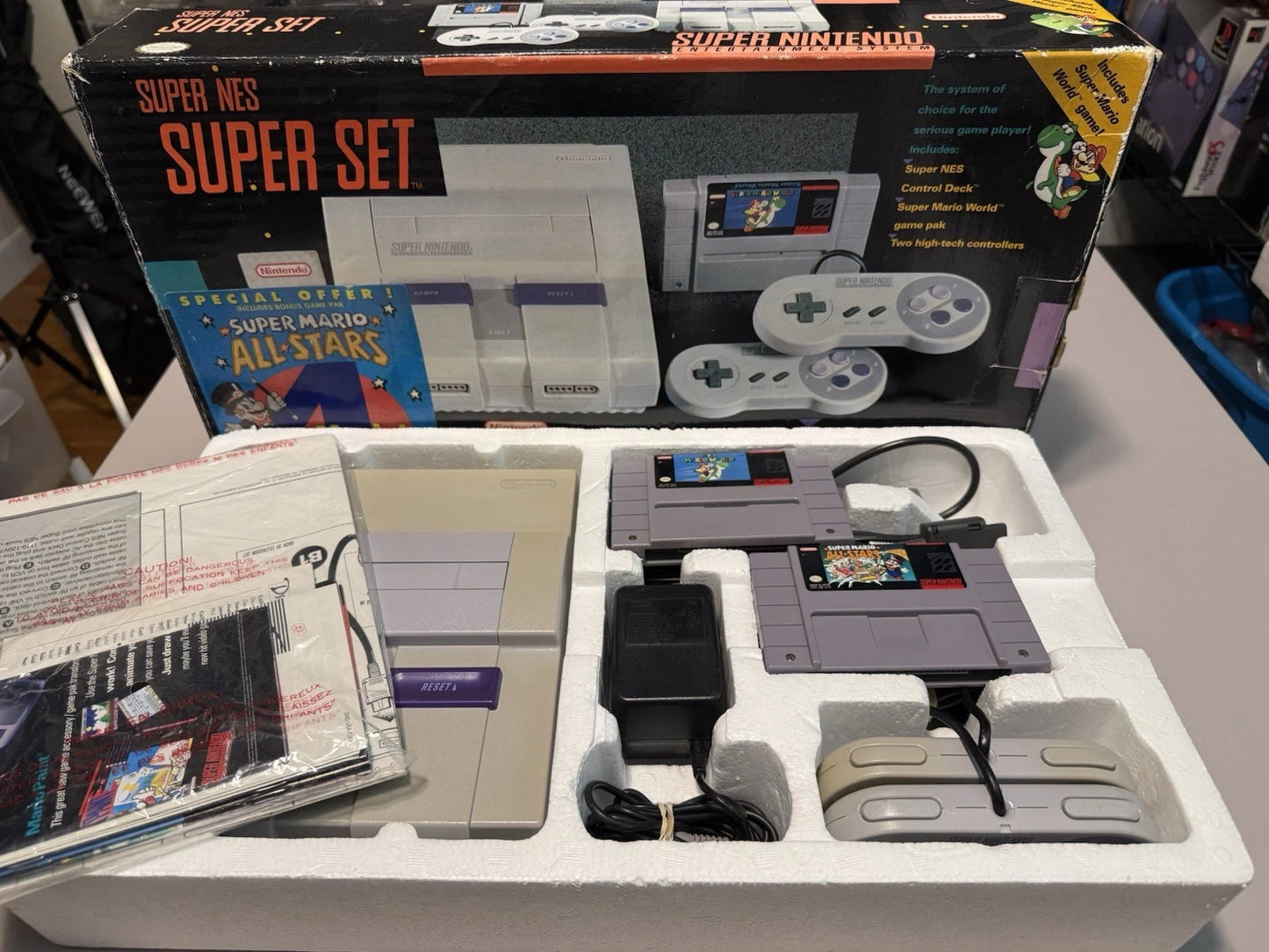 SNES Super Mario All-stars Super Set Box (CIB)