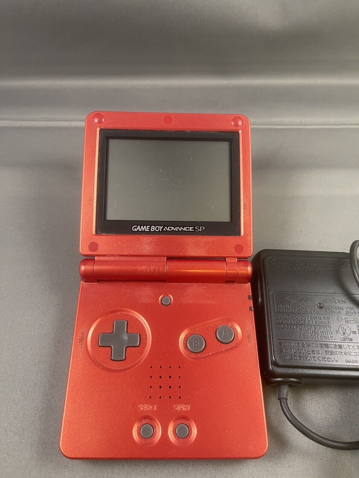 Nintendo Game Boy Advance SP Flame Red w/ Charger