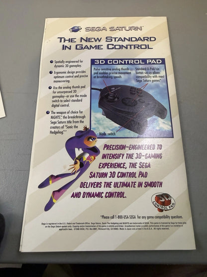 Nights Into Dreams 3D Control Pad Bundle (CIB, Reg Card)