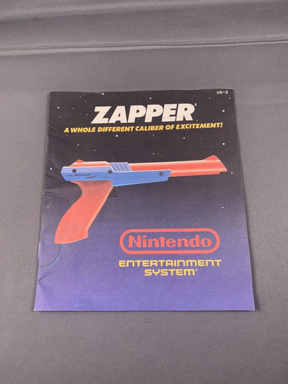 ZAPPER LIGHTGUN #US-2 INSTRUCTION BOOKLET