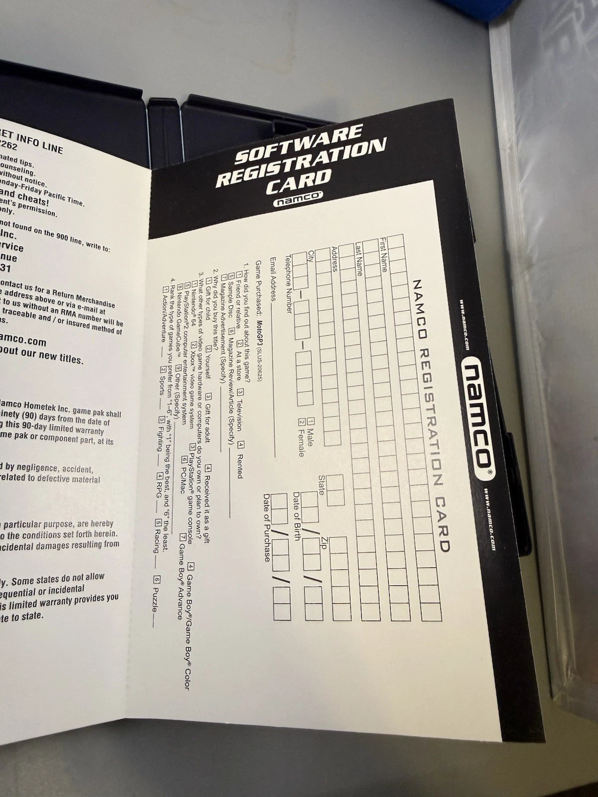 MotoGP 3 (CIB) W/ Reg Card
