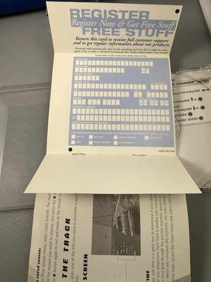 NASCAR Thunder 2002  Manual & Case W/ Reg Card