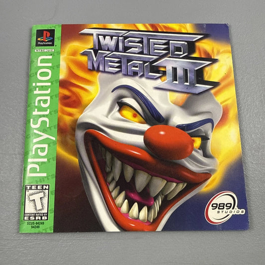 Twisted Metal III - Manual Only W/ REG CARD