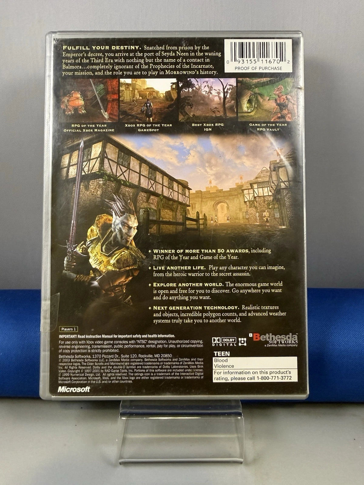 Elder Scrolls III Morrowind (CIB, Reg Card)