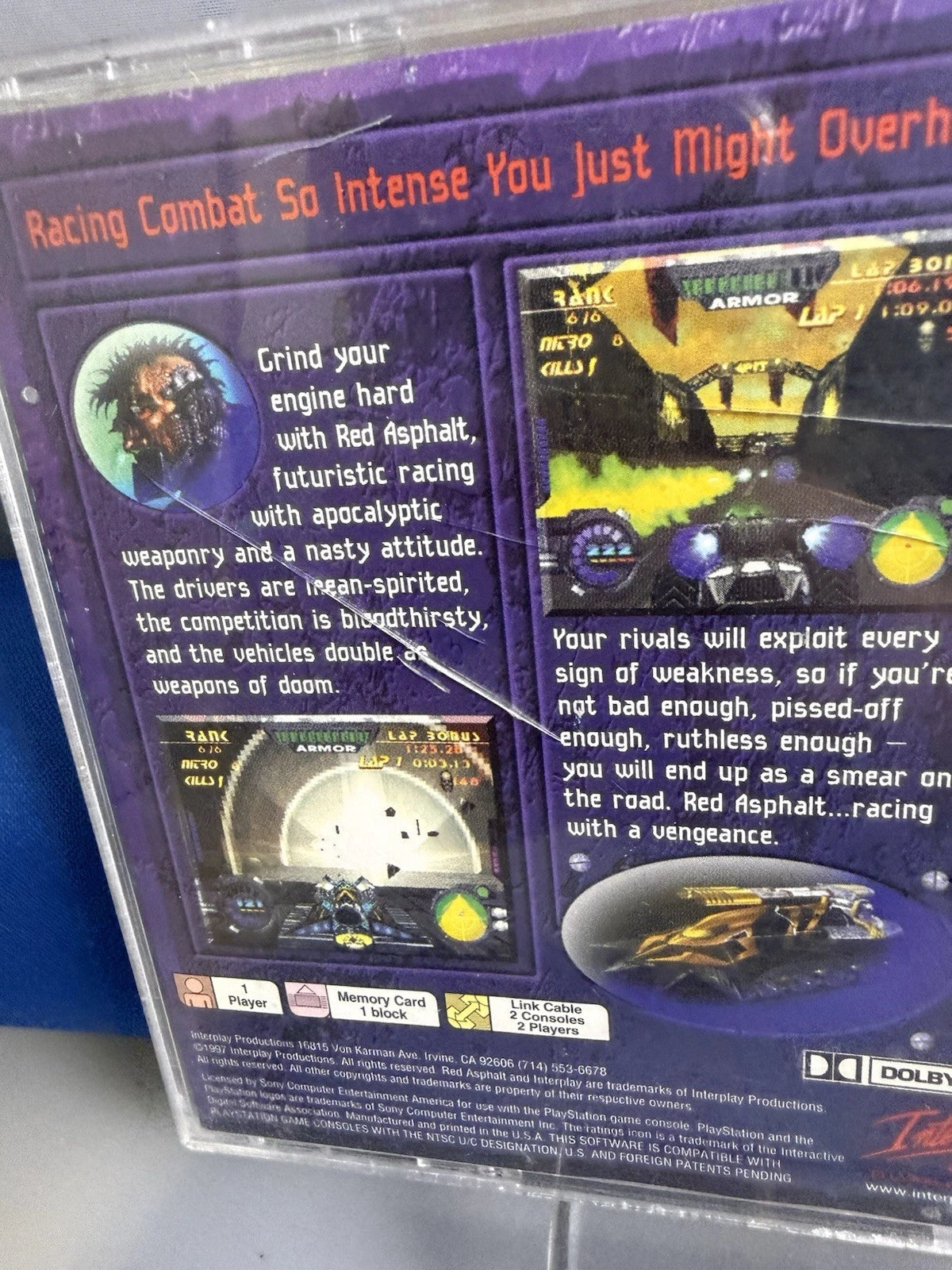 Red Asphalt Case Manual And Reg Card Only