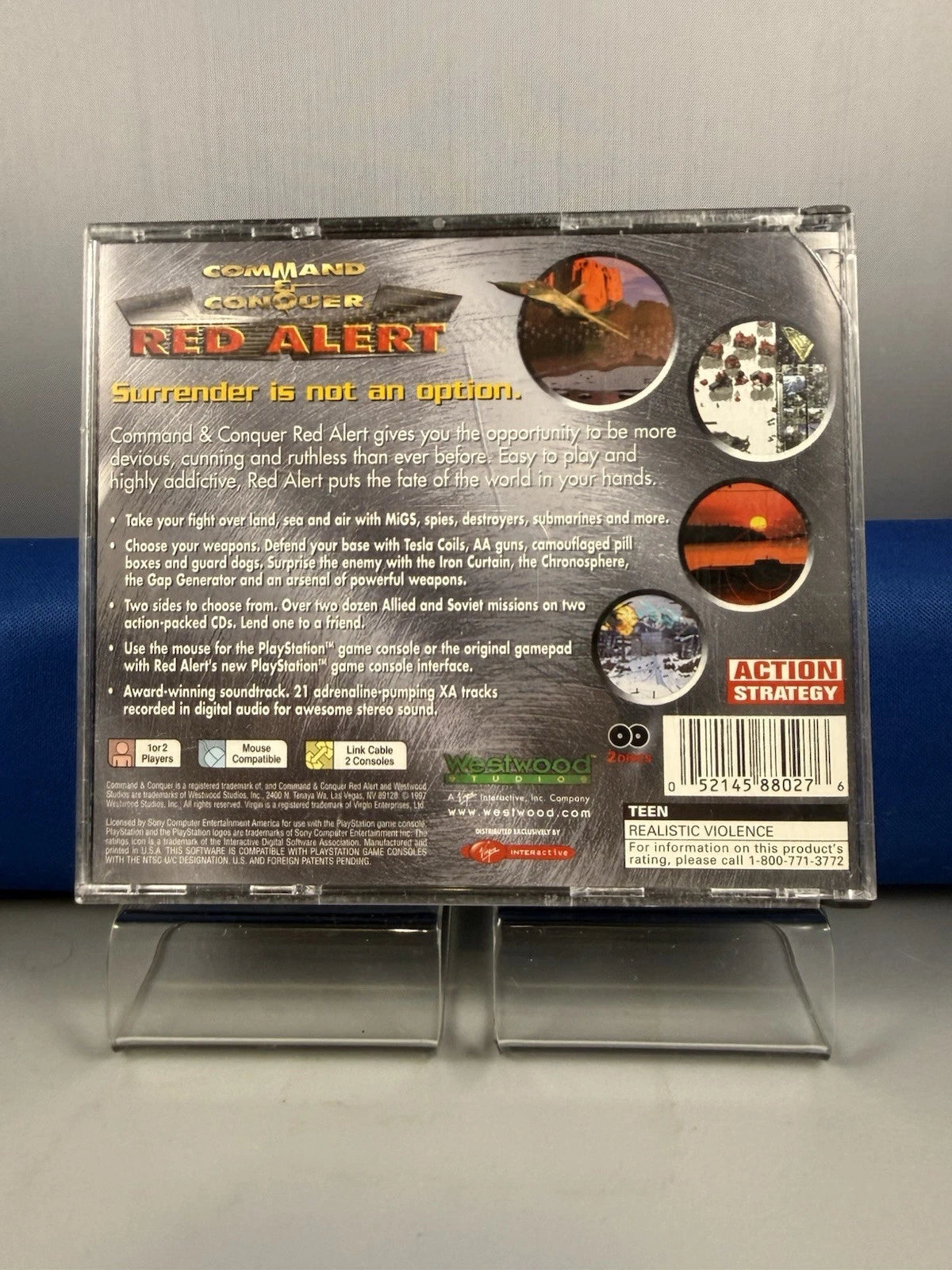 Command & Conquer Red Alert Case And Manual Only W/ Reg Card