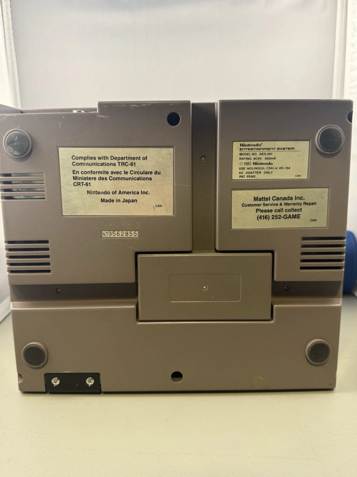 Nintendo NES console + New 72 Pin Connector