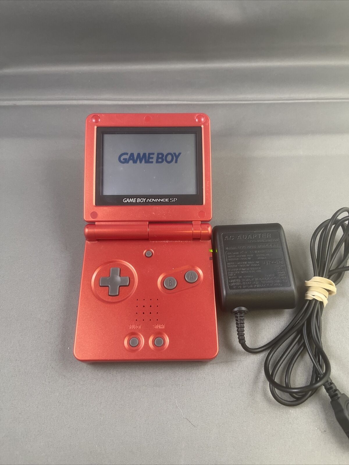 Nintendo Game Boy Advance SP Flame Red w/ Charger