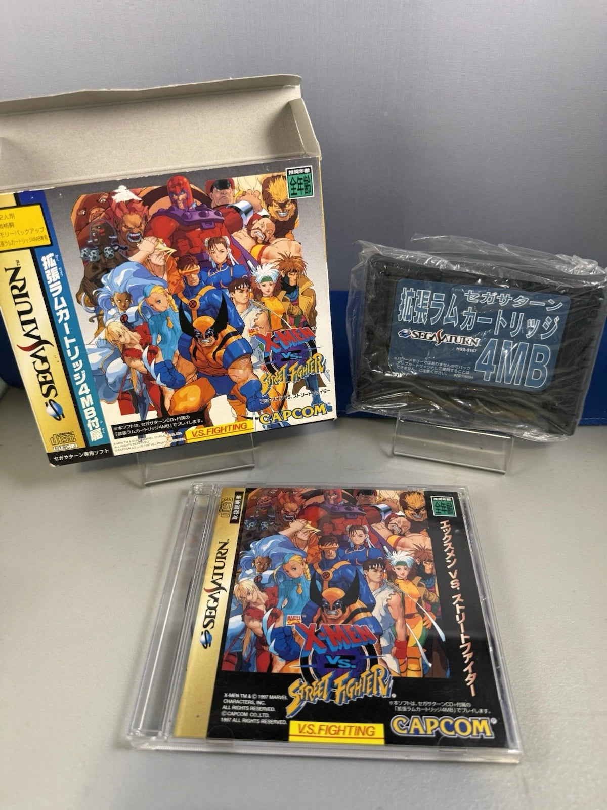 X- MEN vs STREET FIGHTER + 4MB RAM (JP, CIB)