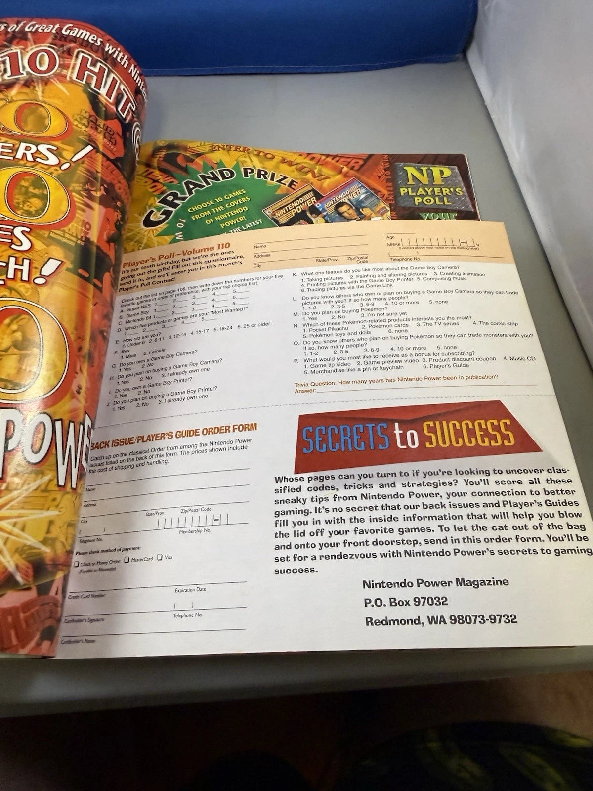 Nintendo Power Magazine #110 W/ Poster