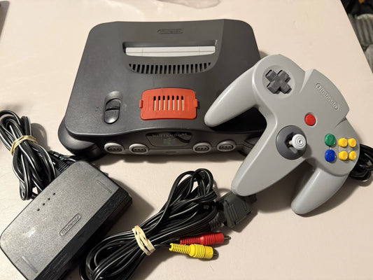 N64 Console Charcoal W/Expansion Pak & Controller