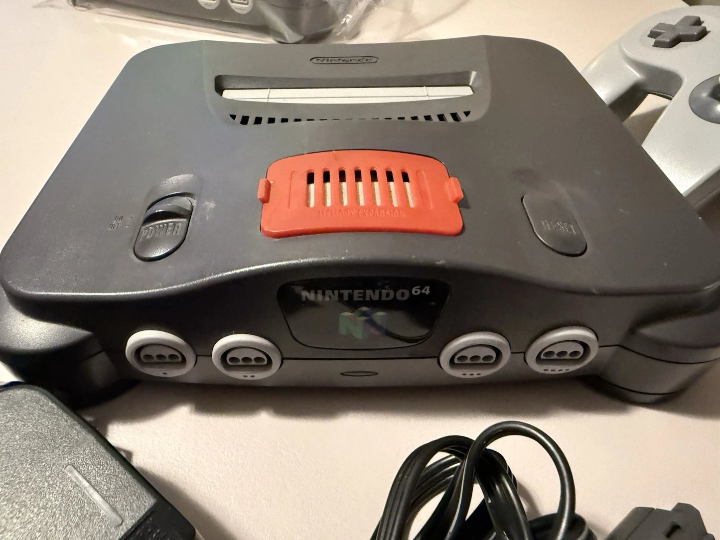 N64 Console Charcoal W/Expansion Pak & Controller