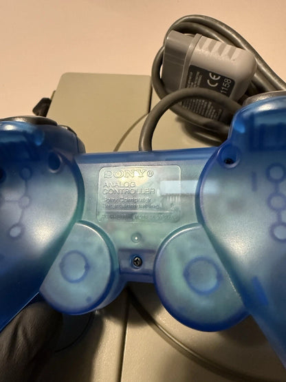 Playstation W/Clear Blue Controller