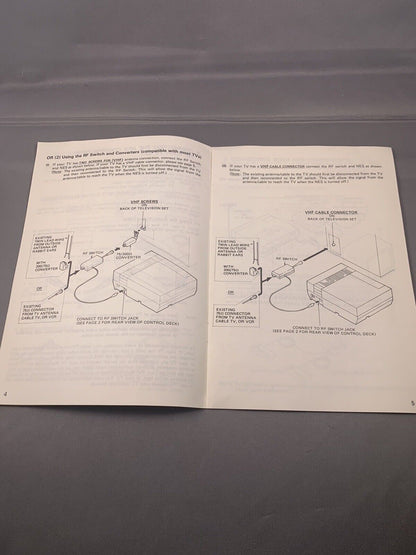 NES Control Deck Rev-4 NES Nintendo System Instruction Manual