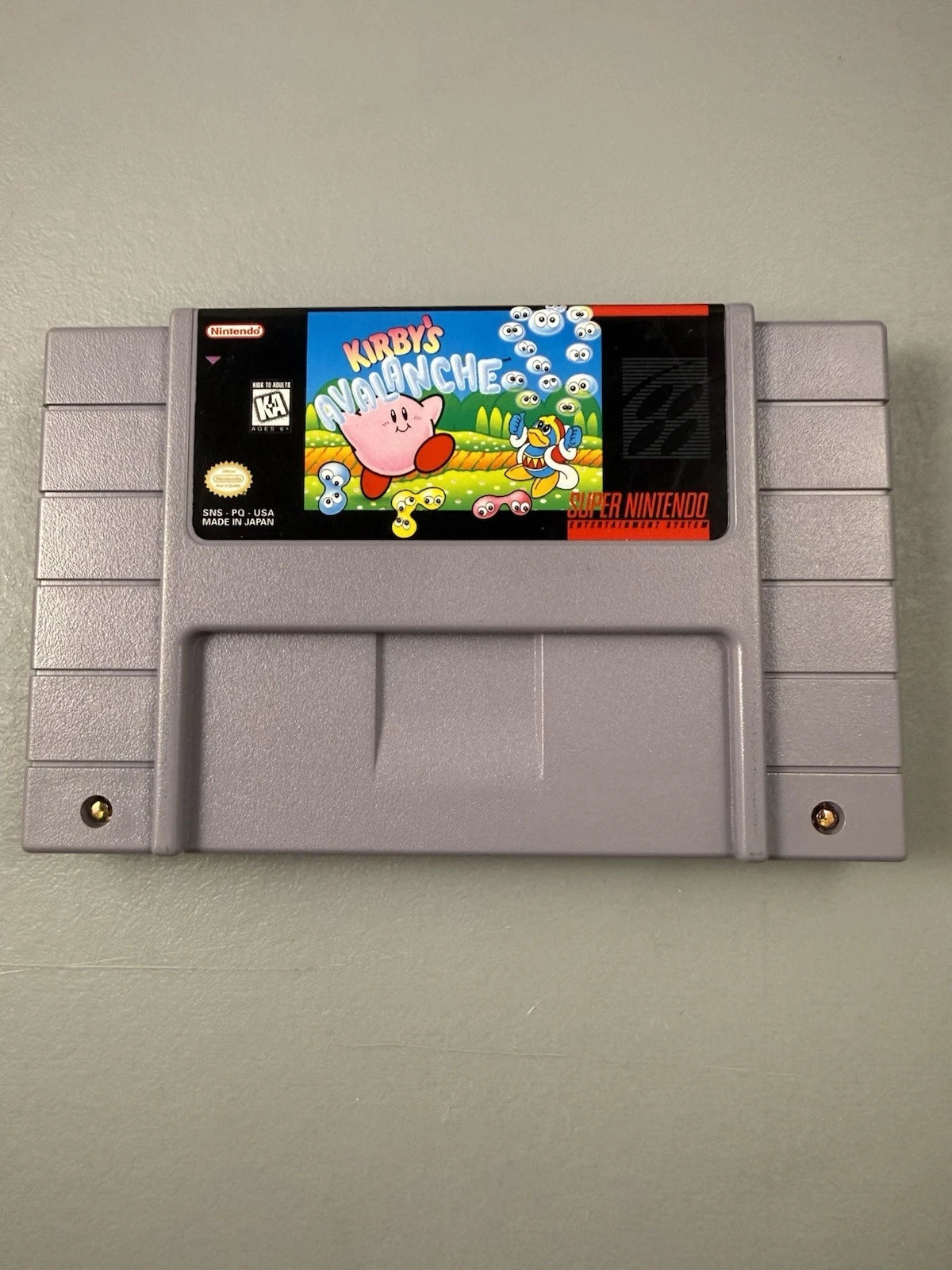 Kirby's Avalanche Box Authentic Complete CIB Manual