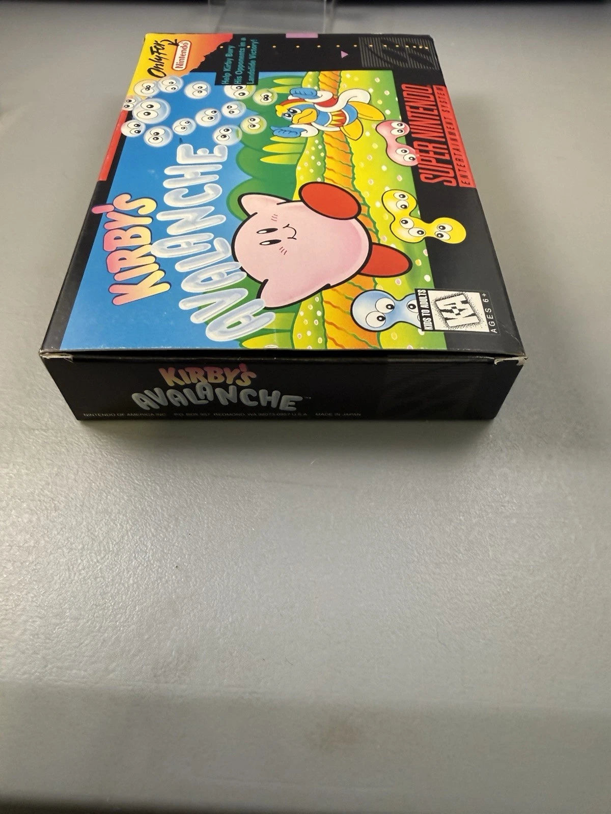 Kirby's Avalanche Box Authentic Complete CIB Manual