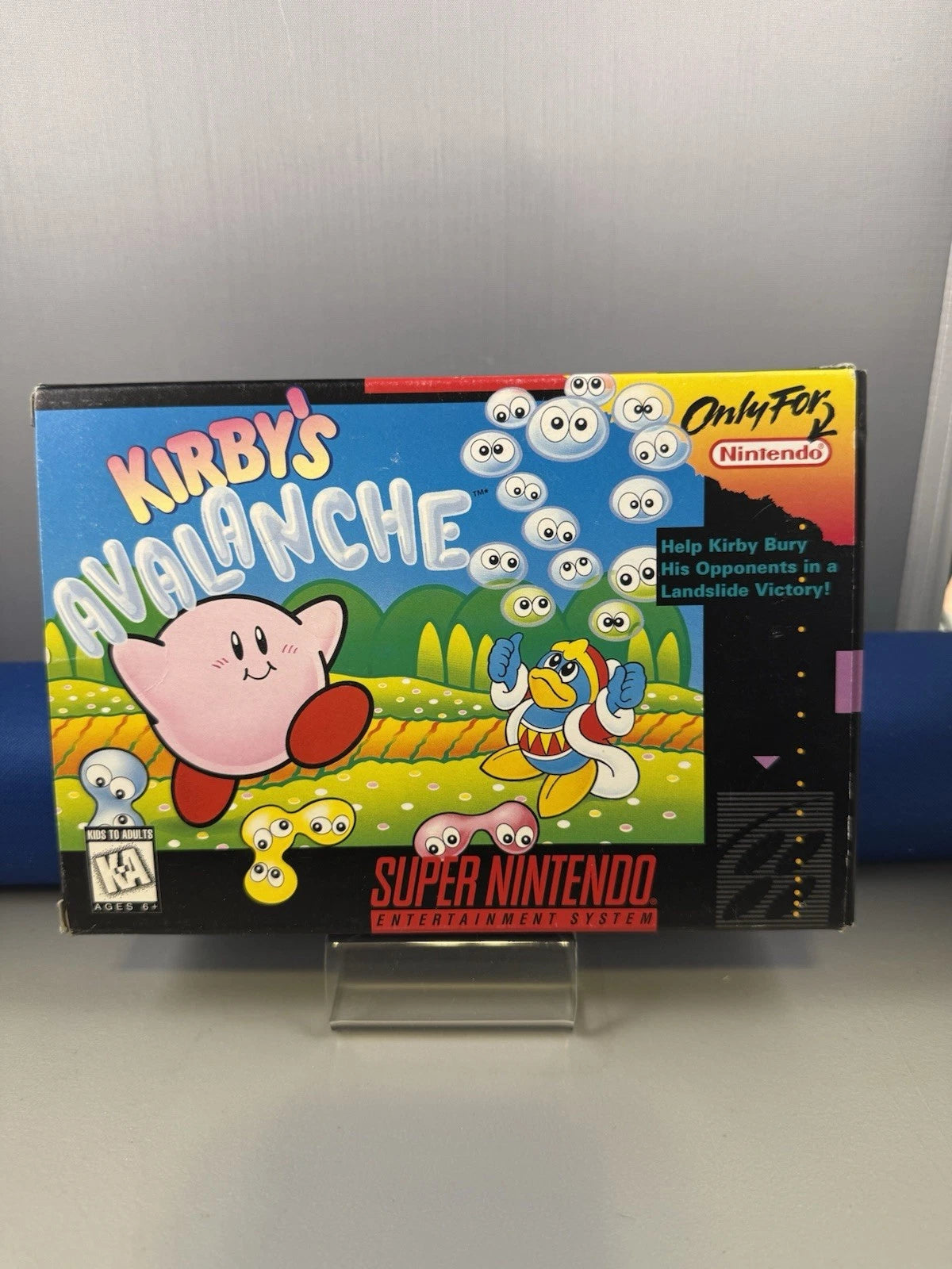 Kirby's Avalanche Box Authentic Complete CIB Manual
