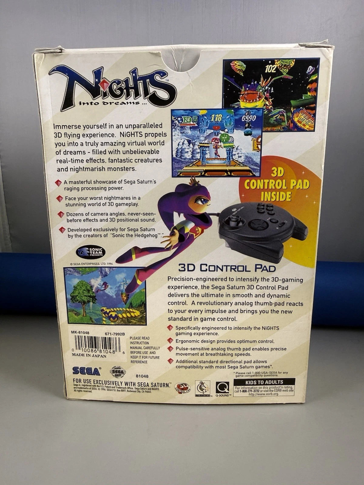 Nights Into Dreams 3D Control Pad Bundle (CIB, Reg Card)