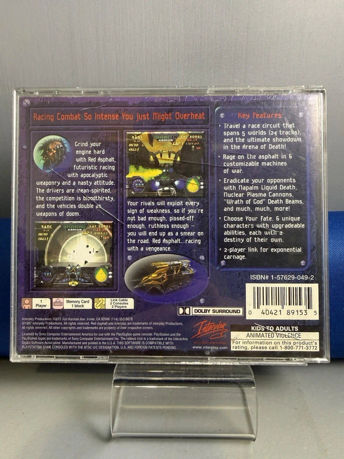 Red Asphalt Case Manual And Reg Card Only