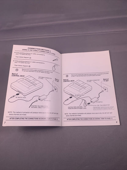 Super Nintendo SNES Console Manual - SNS-USA-1