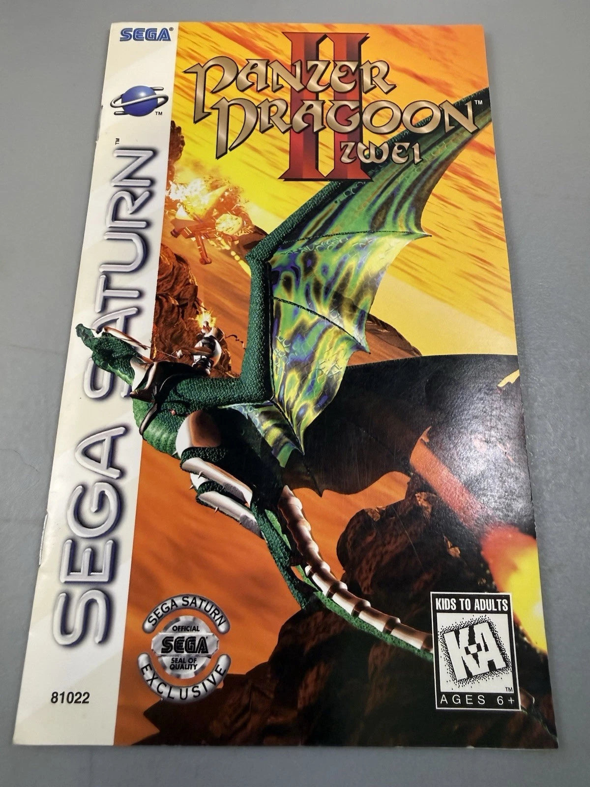 Panzer Dragoon II Zwei W/ Manual + Reg Card