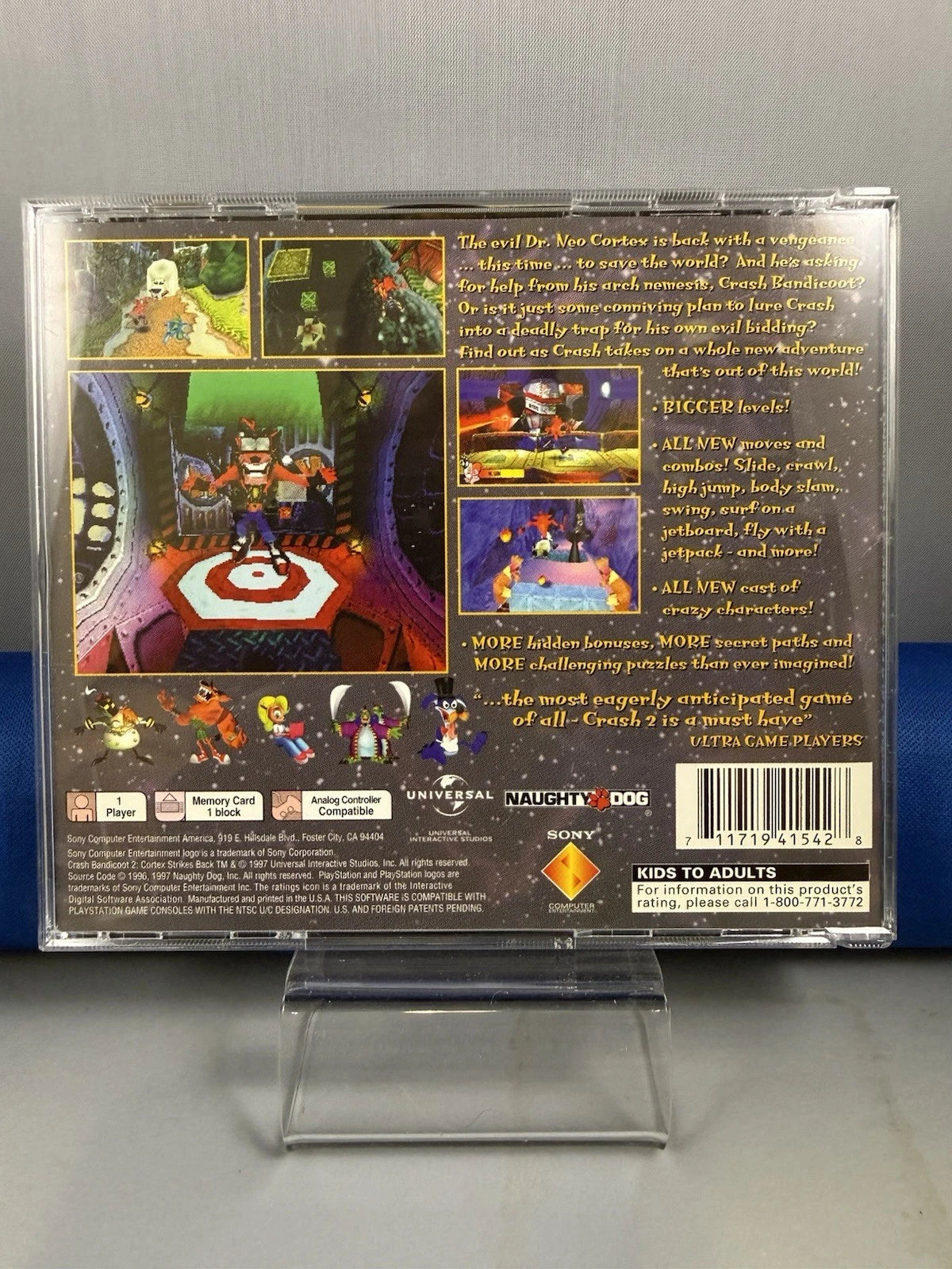 Crash Bandicoot 2: Cortex Strikes Back (CIB, Lenticular Cover)