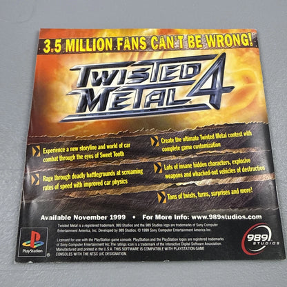 Twisted Metal III - Manual Only W/ REG CARD