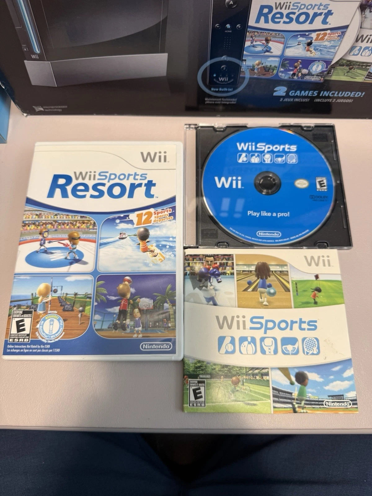 Wii w/ Wii Sports & Wii Sports Resort Bundle (CIB)