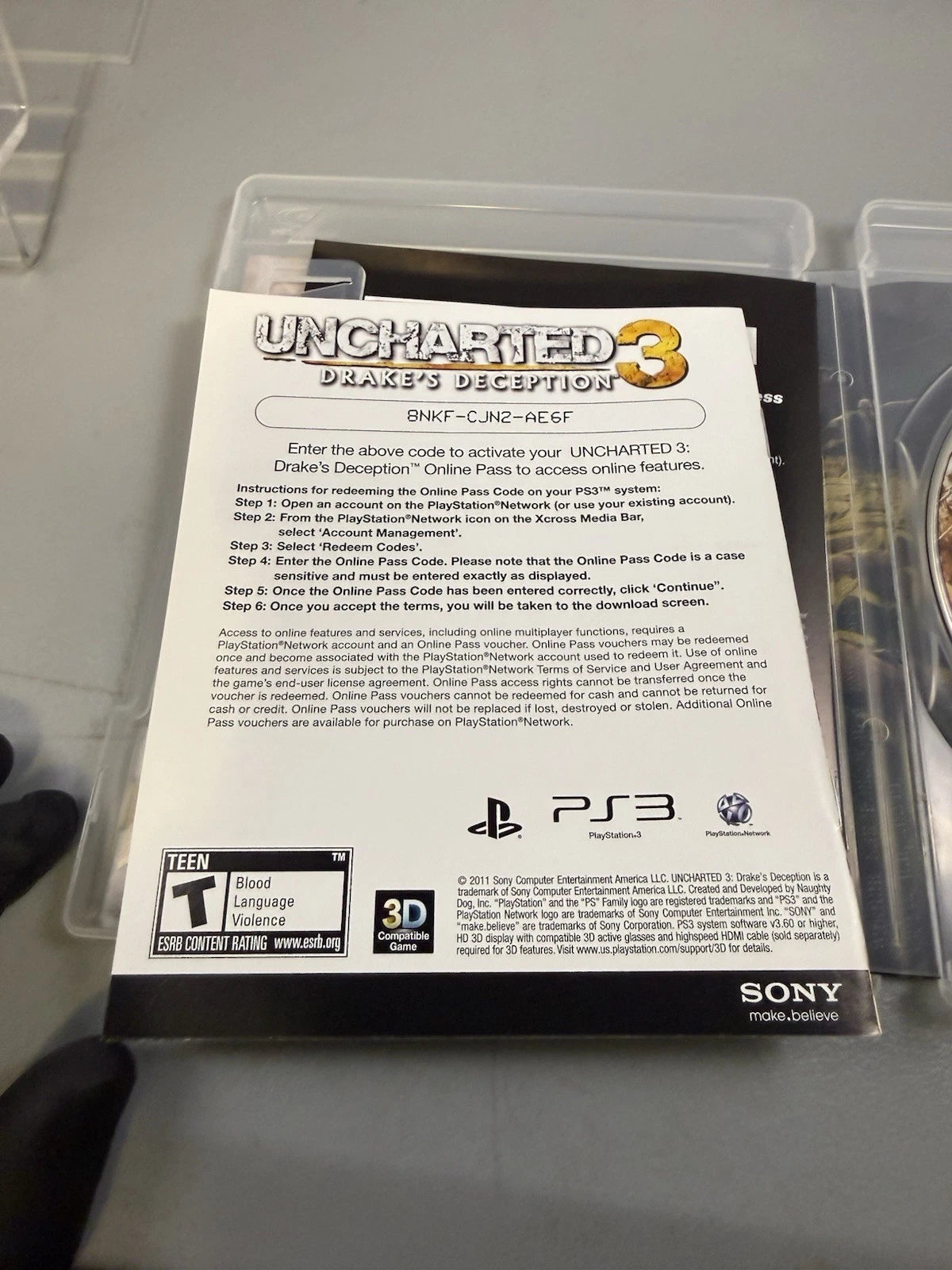 Uncharted 3 Drakes Deception (CIB)