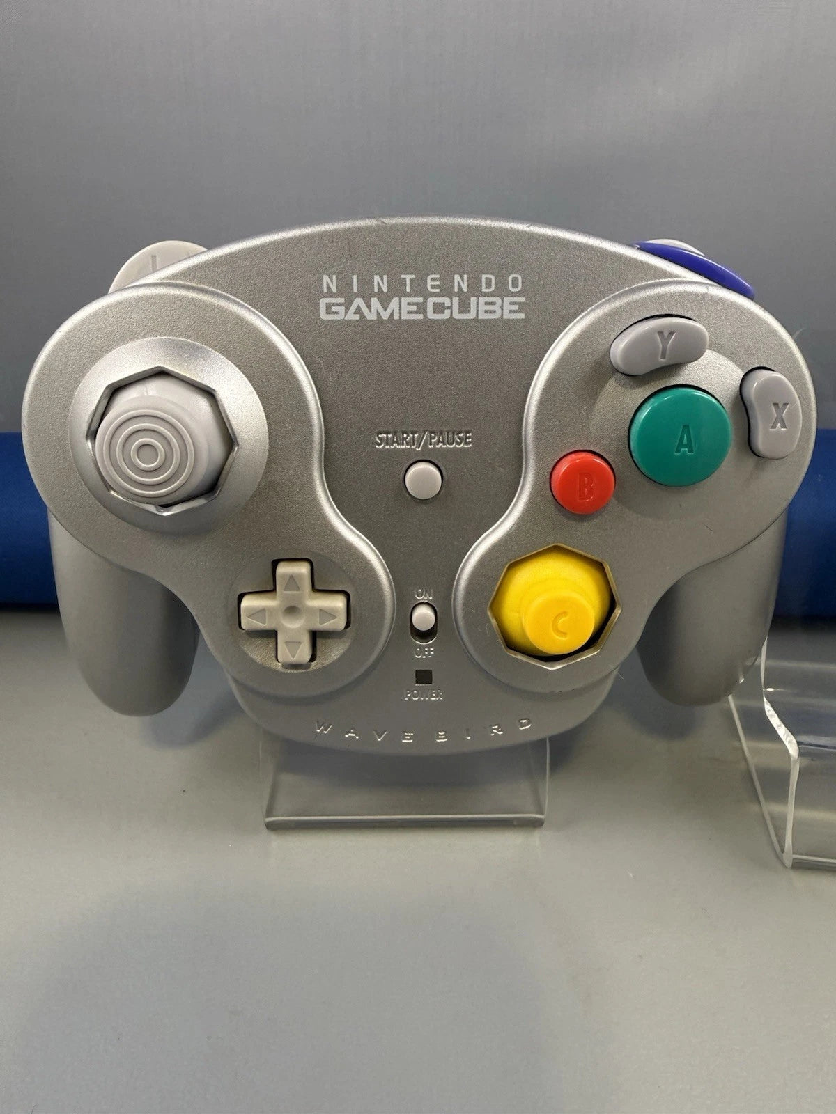 Platinum Nintendo GameCube Wavebird Controller W/ Receiver - DOL-004