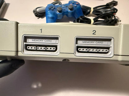 Playstation W/Clear Blue Controller