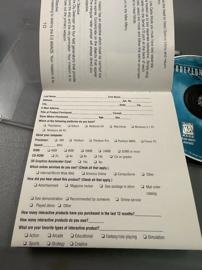 Independence Day (CIB) W/ Reg Card