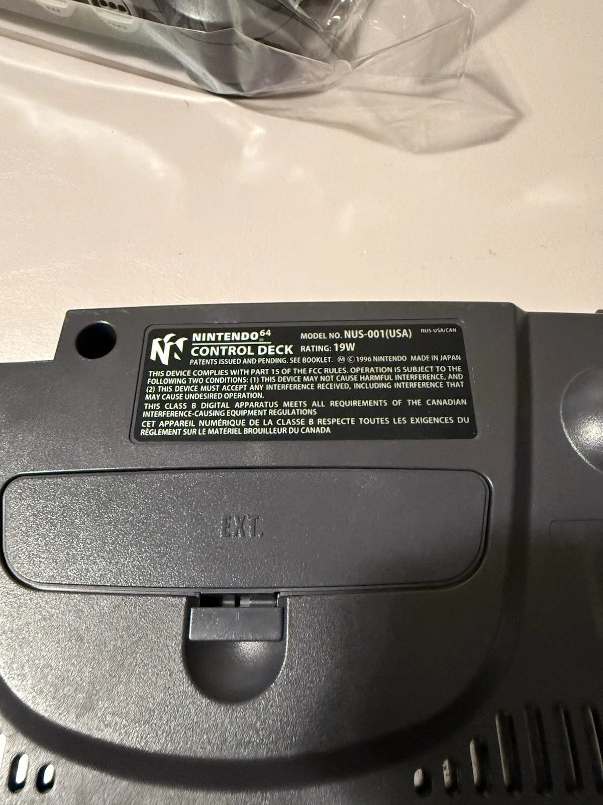 N64 Console Charcoal W/Expansion Pak & Controller